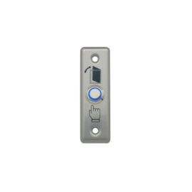 Pulsador de salida metálico luminoso - Empotrable - 86x28