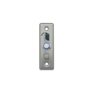 Pulsador de salida metálico luminoso - Empotrable - 86x28